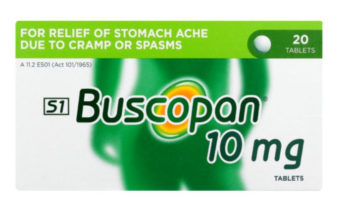 Medical Supplies: Buscopan – 20 Tablets