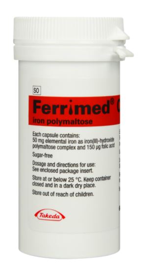 Medical Supplies: Ferrimed (60 capsules)