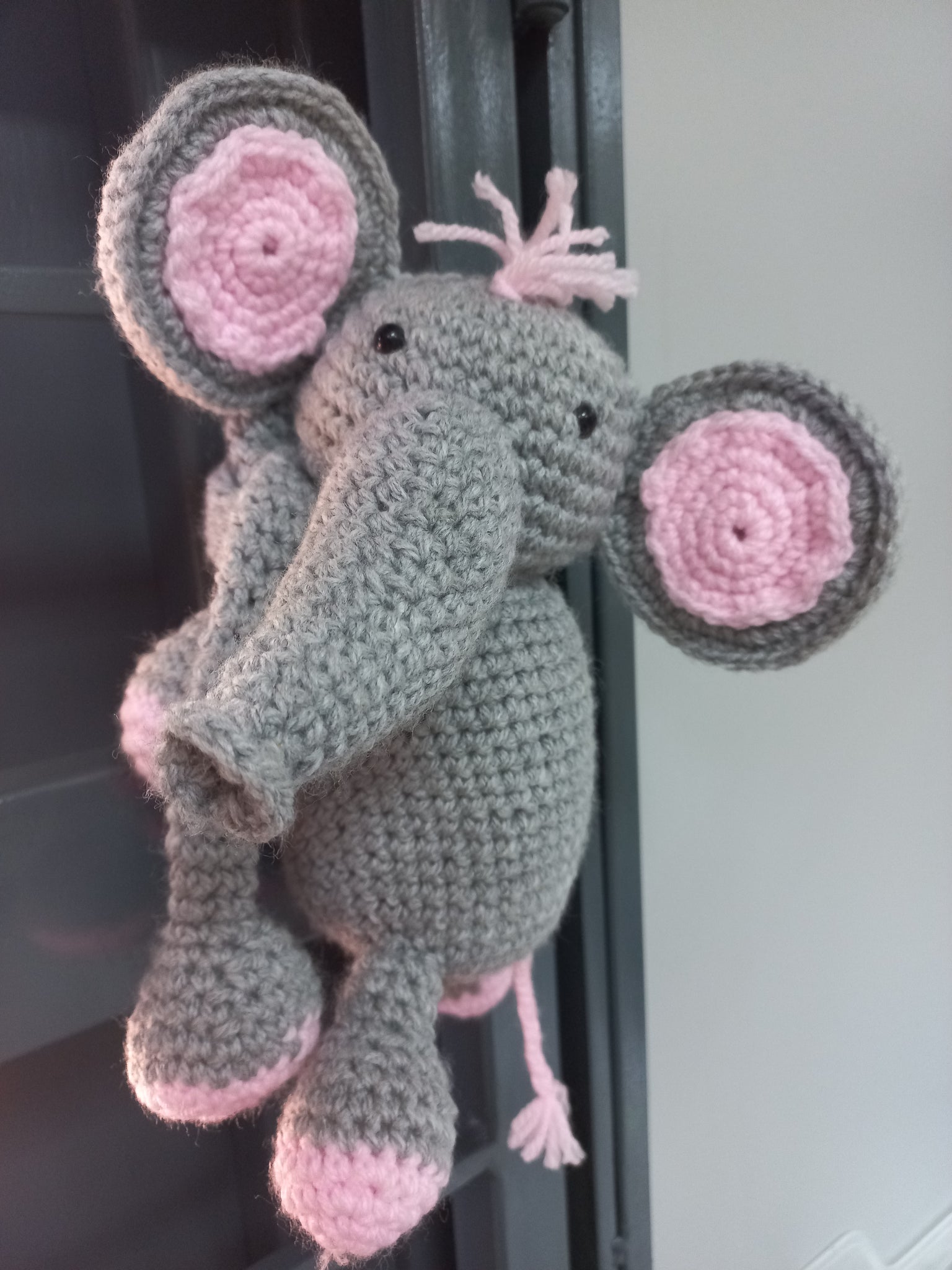 Hand Crochet Elephant Curtain Tie Back