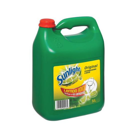 *Supplies: Sunlight Dishwashing Liquid 5L