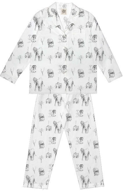 Elephant – Mens Woven Long Pyjamas Set